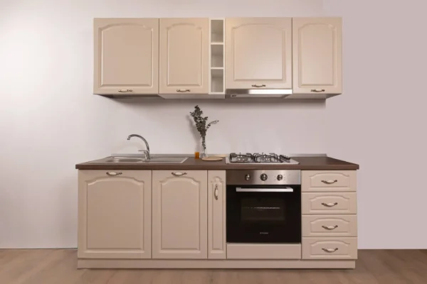 Bucătărie Modulară Completă Compact 4 – Stil Provensal & Eleganță Atemporală